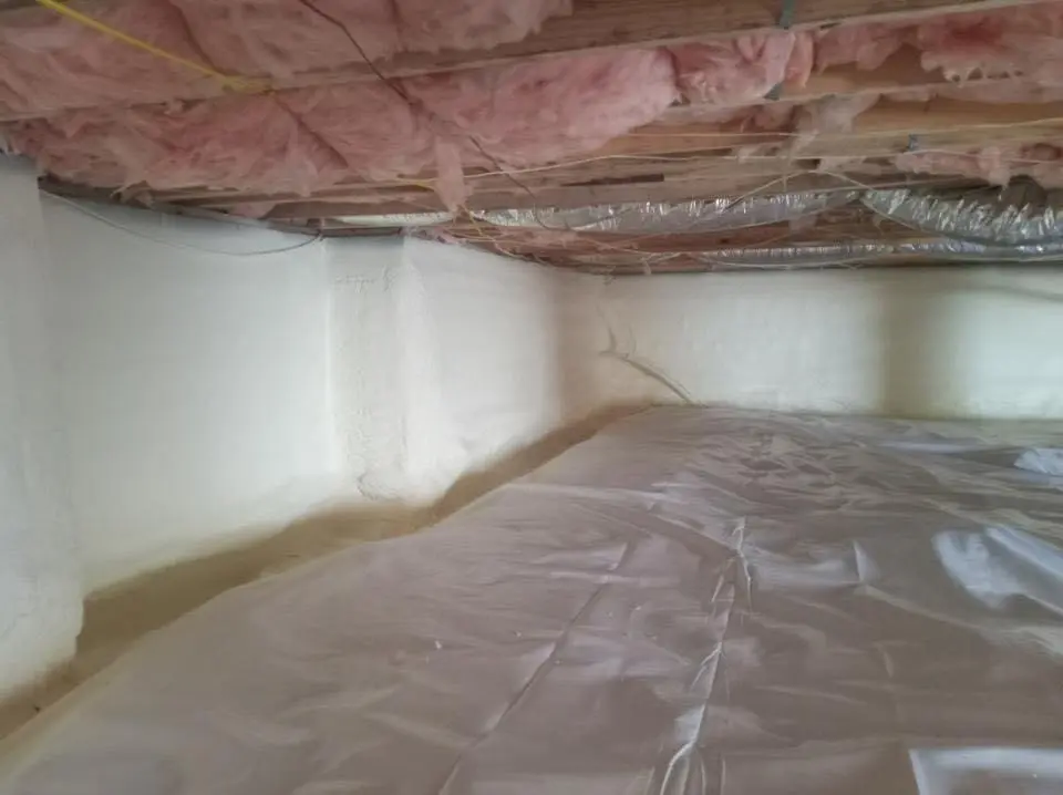 Crawl space encapsulation with closed-cell spray foam for Attic Insulation in Cape Girardeau