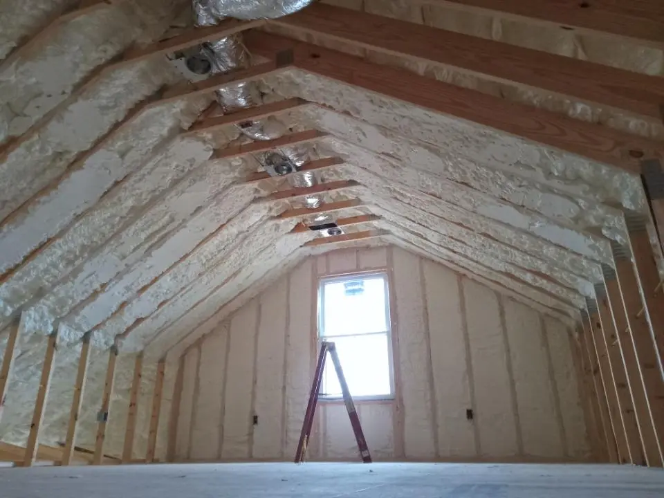 Spray foam roofing application for Crawl Space Insulation project in Cape Girardeau